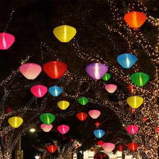 户外网红花灯古镇灯笼街道夜景装饰古风大唐不夜城国潮发光灯笼