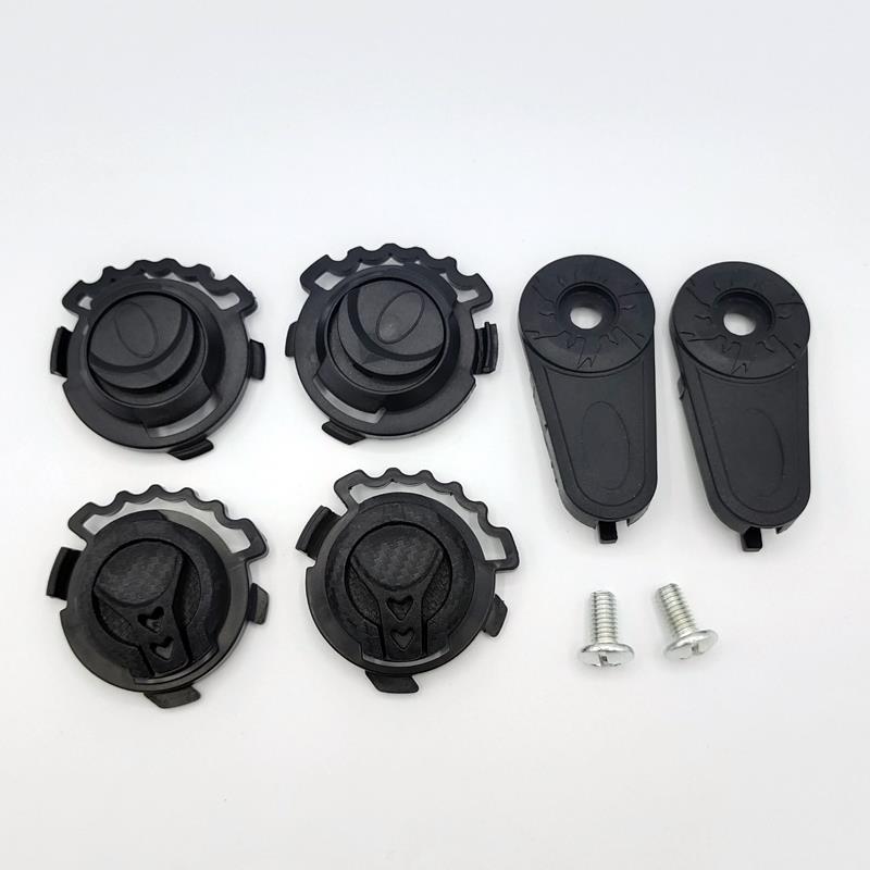 安全帽配件固定大孔卡扣镜片底座成人安全帽镙丝兔耳朵儿童盖子通