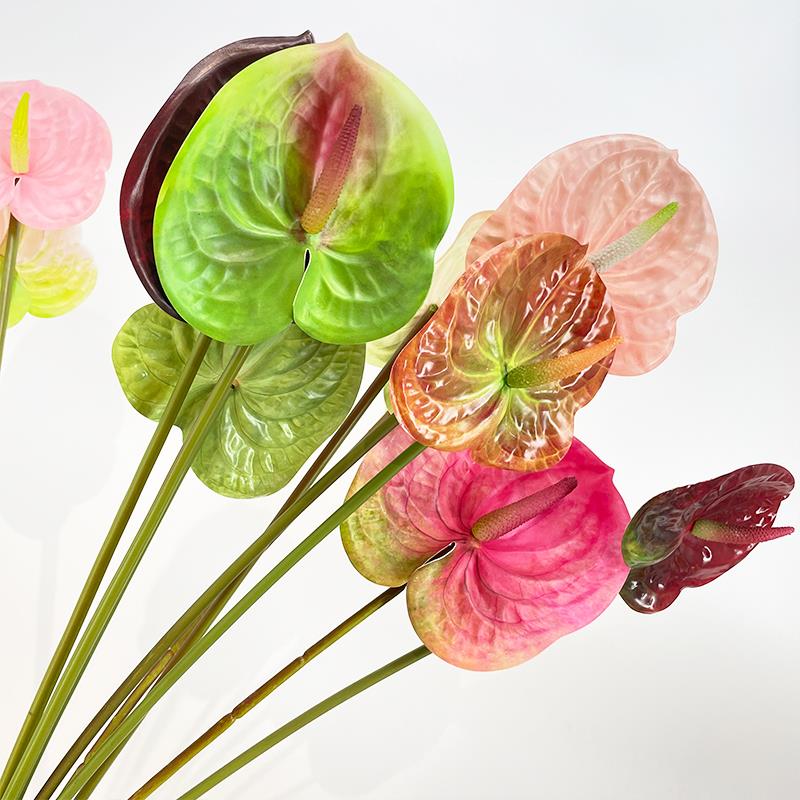 彷真大号红掌小号白掌粉掌酒红掌花艺插花假花家居马蹄莲装饰花艺