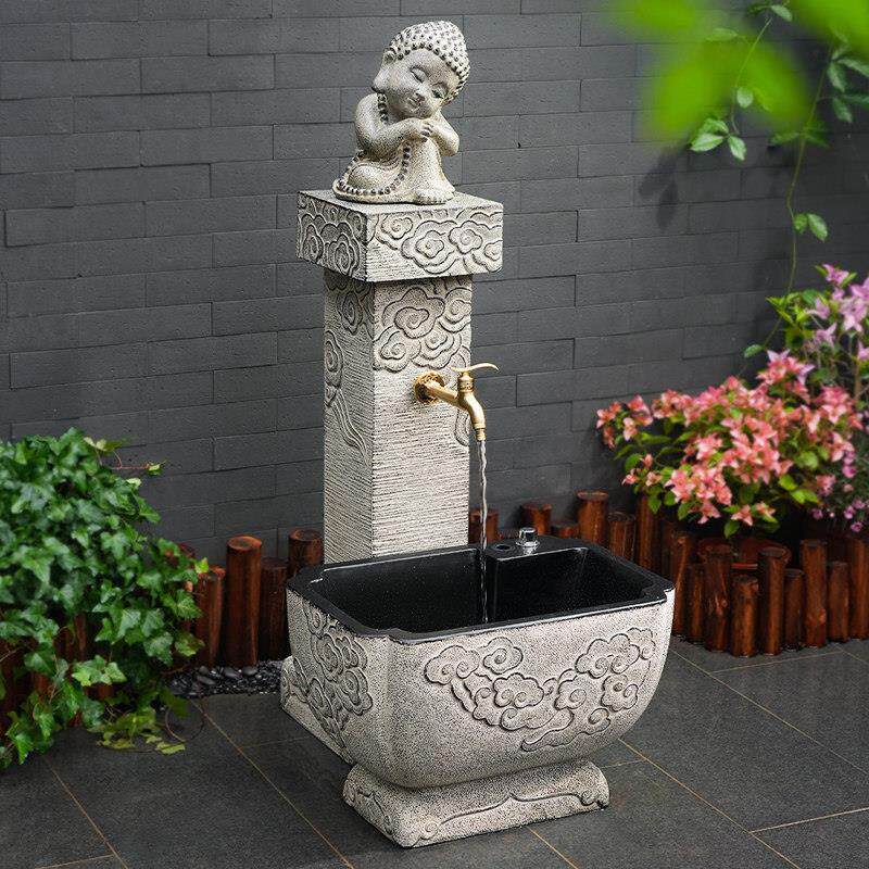 庭院拖把池阳台花园墩布池别墅仿古洗拖布水槽户外浇花立柱洗手盆