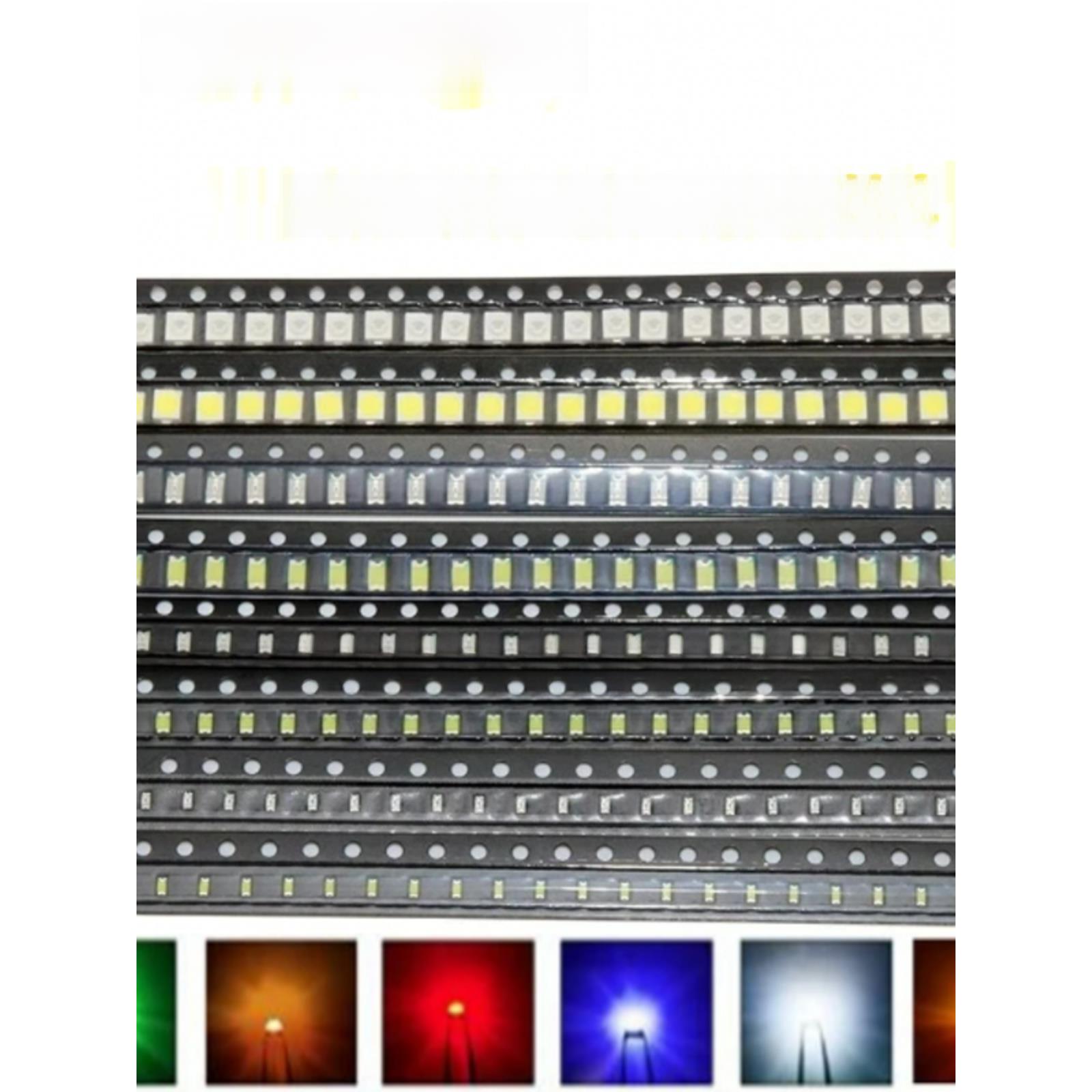 贴片LED灯珠0603 0805 1206 0402 3528 高亮红蓝黄绿紫发光二极管