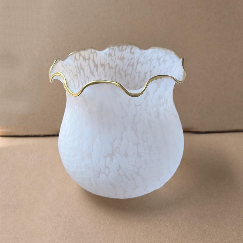 欧式吊灯花朵玻璃灯罩e27螺口过道壁灯台灯吸顶点子外壳灯具配件