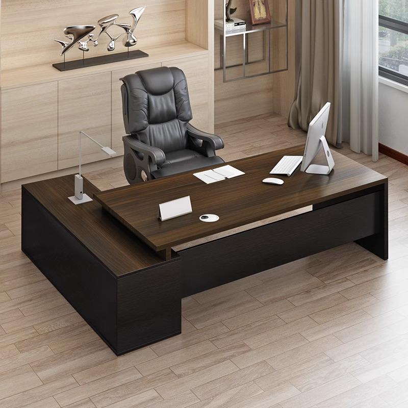 老板桌大班台办公桌椅组合闲鱼二手办公家具旧货市场经理总裁桌子