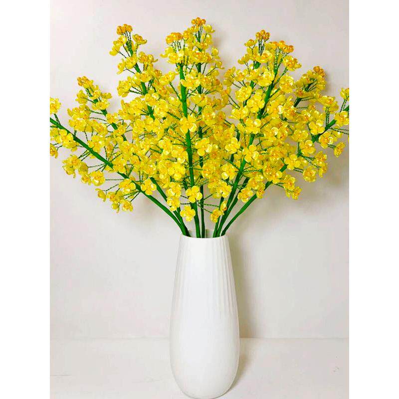 油菜花手工DIY材料包装创意花束制作串珠花瓣人造花卉装饰品装饰