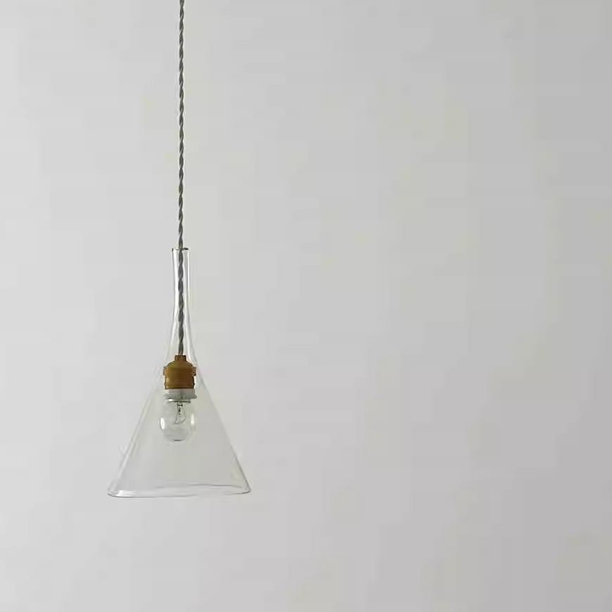 法国19中古典世纪美学工业美式覆古玻璃vintage黄铜吧台玄关吊灯