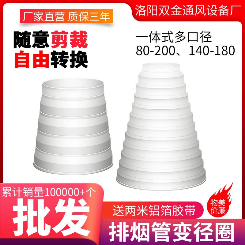 厨房抽油烟机变径圈排烟风管转换接头PVC变径器大小头止回阀配件