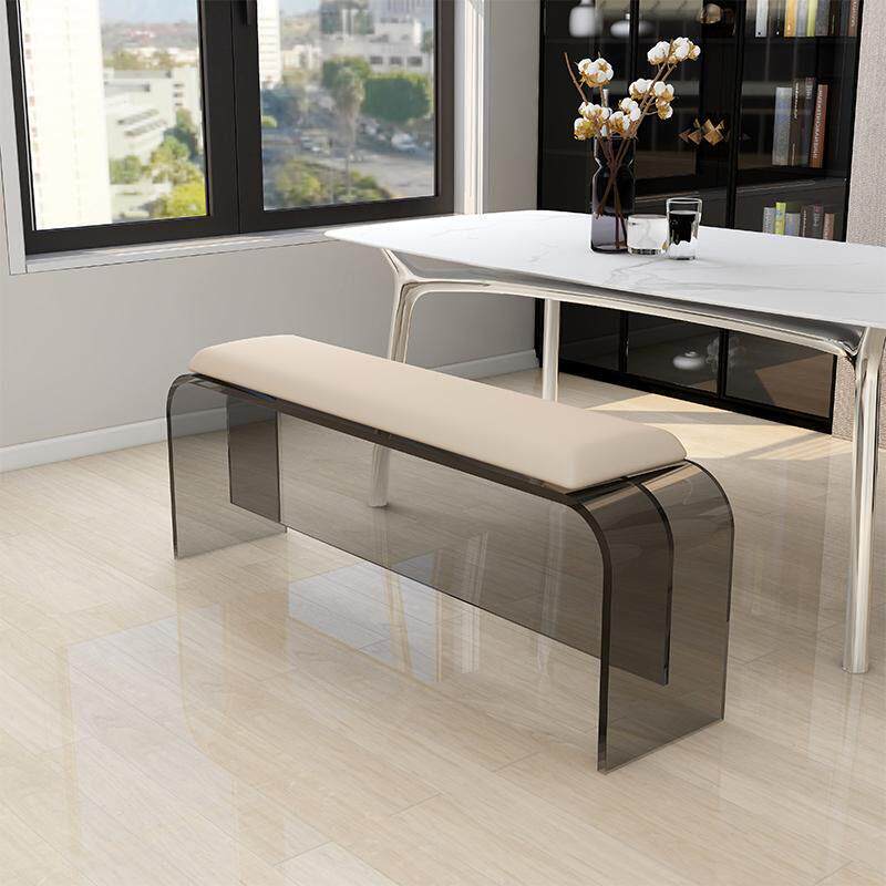 南轩阁透明亚克力客厅长凳餐椅家用门口换鞋长条凳沙发凳床尾凳子