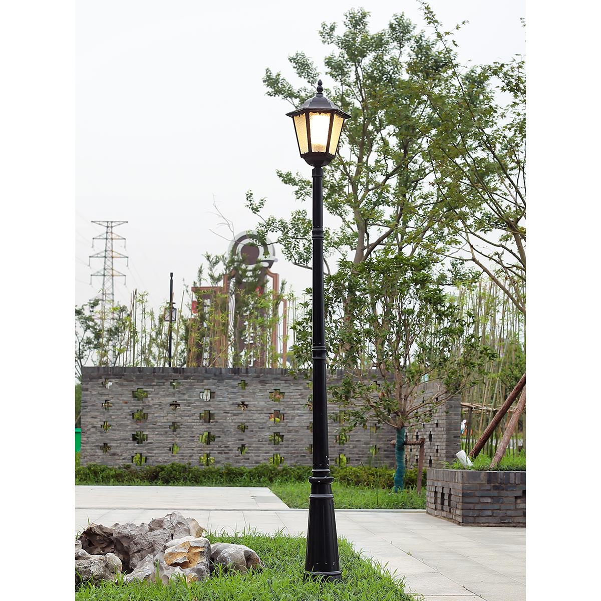 欧式户外防水单头庭院灯路灯花园草坪灯别墅草地灯高杆景观灯led