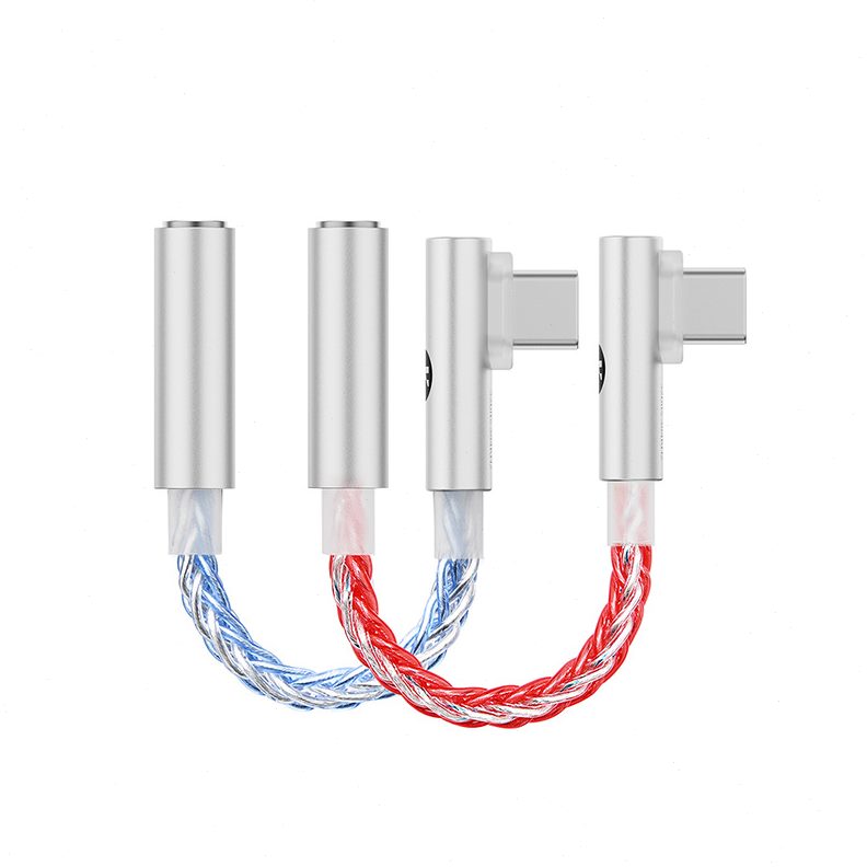 JCALLY JM6T弯头耳机转接头 CX31993数字音频typec转接线解码耳放