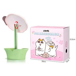 化妆镜双面镜子风少女心桌面家用可立宿舍学生梳妆镜 小刘鸭台式