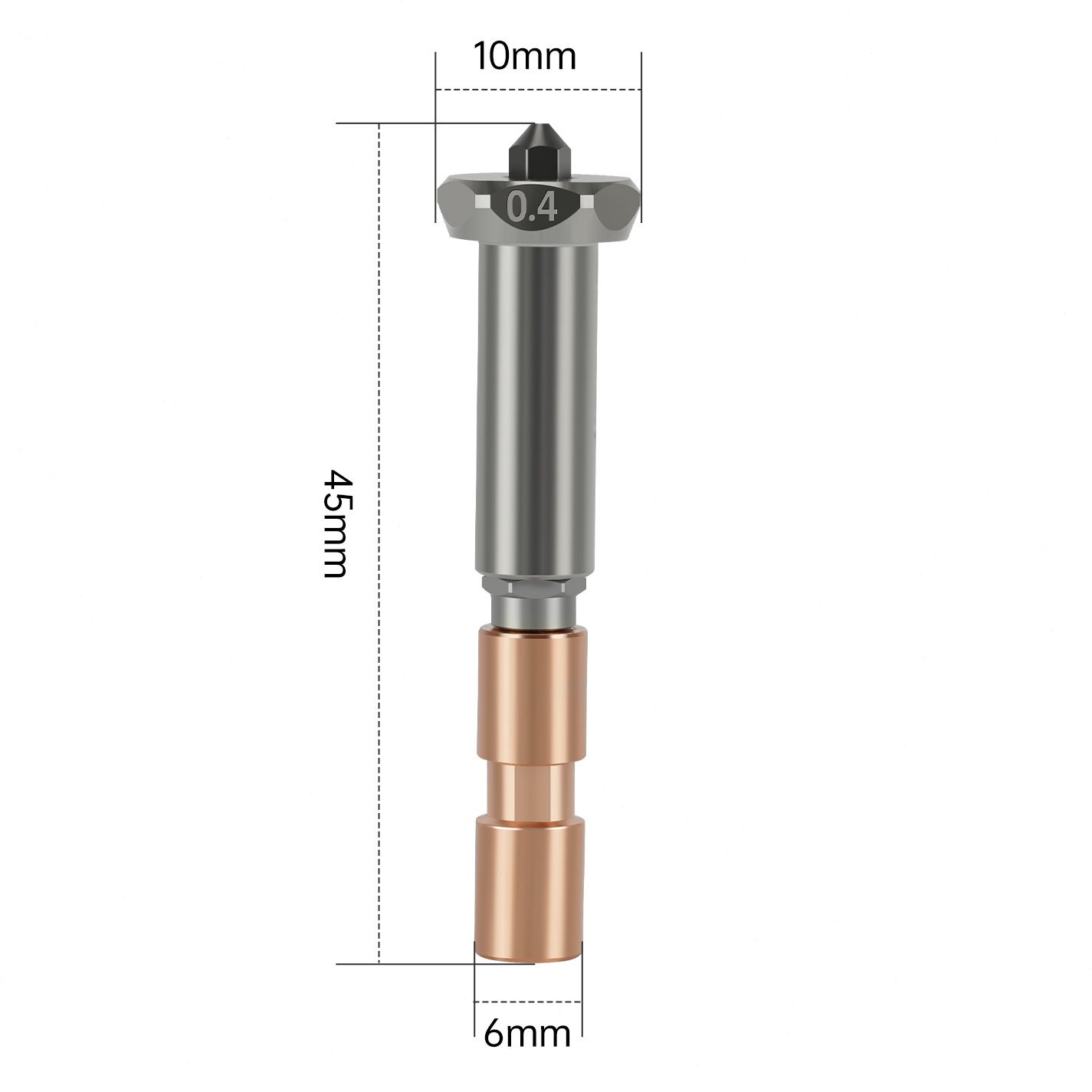 3D打印机配件 纵维Kobra 3 max 升级可拆卸一体化喷嘴硬质钢0.4