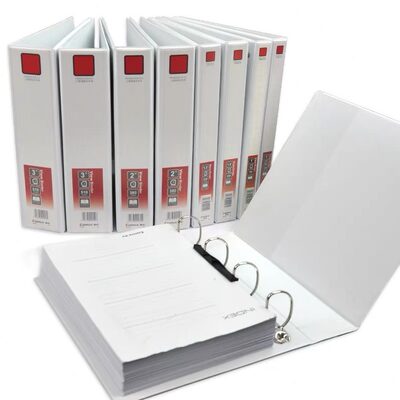 齐心文件夹三面插页A4美式快劳两孔三孔四孔白色打孔插袋活页夹