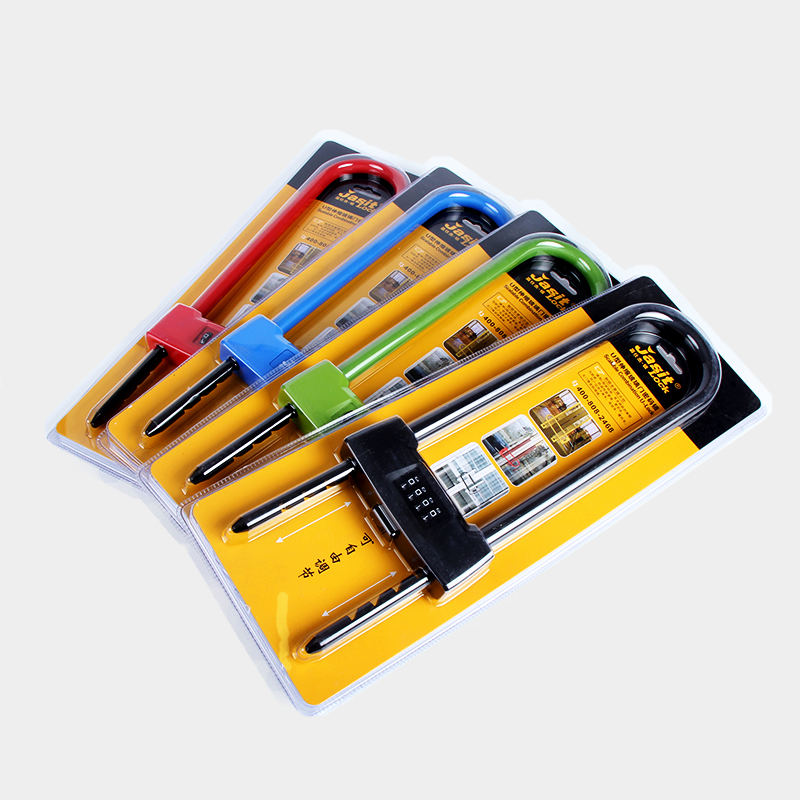 玻璃门锁u型密码锁加长双门锁大门锁防盗锁商铺密码挂锁嘉仕杰