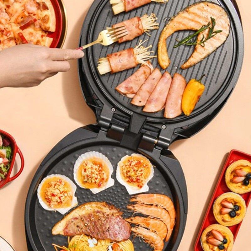 电饼铛家用双面加热电饼档深盘煎饼锅烙饼锅烤饼机加深加大薄饼机