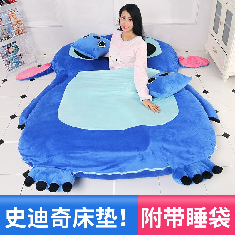 史迪奇创意懒人沙发床卡通单人榻榻米儿童小沙发个性可爱卧室双人