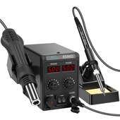 鹿仙子焊台电烙铁热风枪二合一手机维修拆焊枪小型高温焊锡8586d