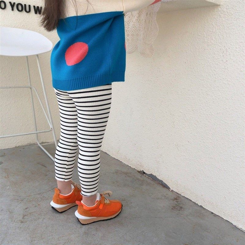 女童条纹打底裤春秋新款外穿儿童宝宝保暖洋气修身潮弹力小脚长裤,童装/婴儿装/亲子装,裤子,淘宝优惠券,粉丝福利购,淘宝优惠卷