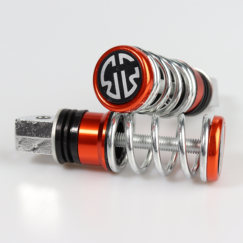 摩托车踏板电动车铝合金脚垫后脚蹬搁脚后座弹簧脚踏改装装饰配件