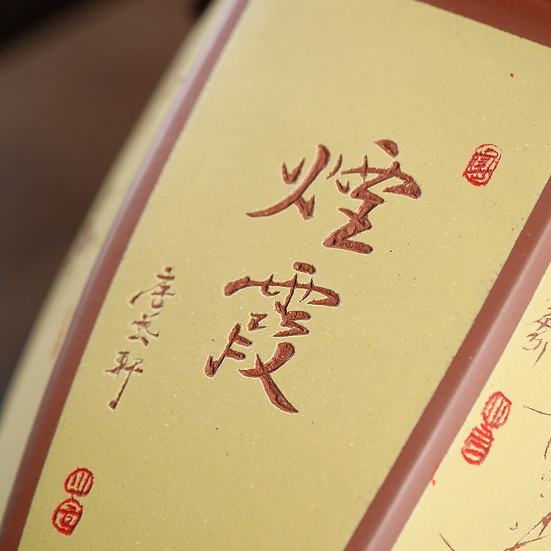 紫砂花盆兰花盆陶瓷紫砂花盆带托盘春蕙建寒吊兰草兰花专用花盆