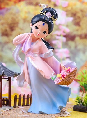 创意少女心国潮古风四大美女摆件西施貂蝉手办汉服女孩女生日礼物