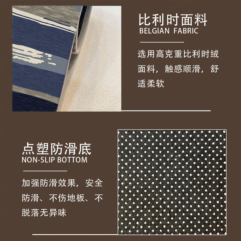 轻奢高级感进门地垫入户门垫家用地毯客厅门口防滑玄关脚垫可裁剪