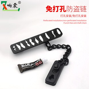 推拉门锁平移免打孔玻璃专用锁浴室厕所插销卡扣固定卫生间门锁扣