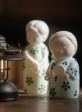 新中式陶瓷人物摆件中国风创意古典美女客厅玄关茶桌面禅意装饰品