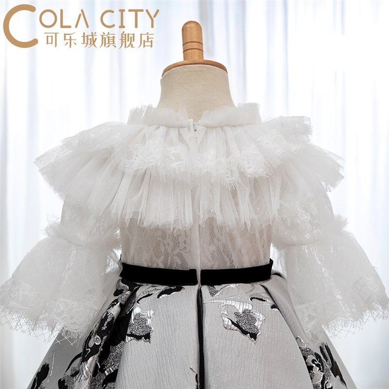 小花童礼服女童秋冬长袖短裙宝宝婚纱周岁蓬蓬裙主持人公主裙洋气,童装/婴儿装/亲子装,儿童礼服,淘宝优惠券,粉丝福利购,淘宝优惠卷