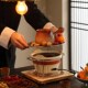 电碳两用围炉煮茶烤火炉套装 家用围聚电炉 器具全套烧烤炉2024新款