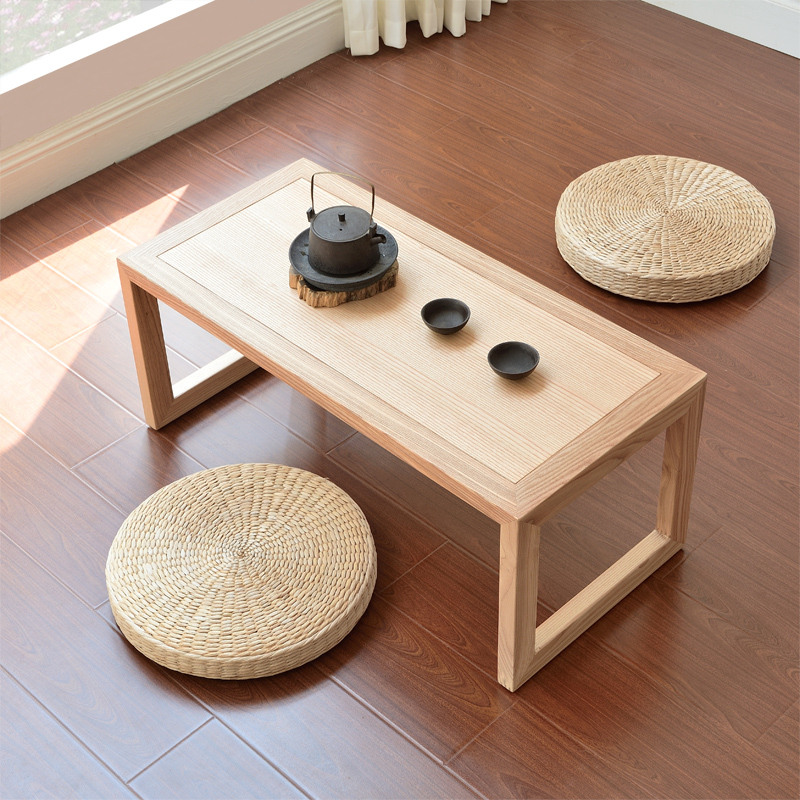 日式禅意白蜡木飘窗小桌子榻榻米桌茶几炕几桌小方桌矮桌卧室坐地