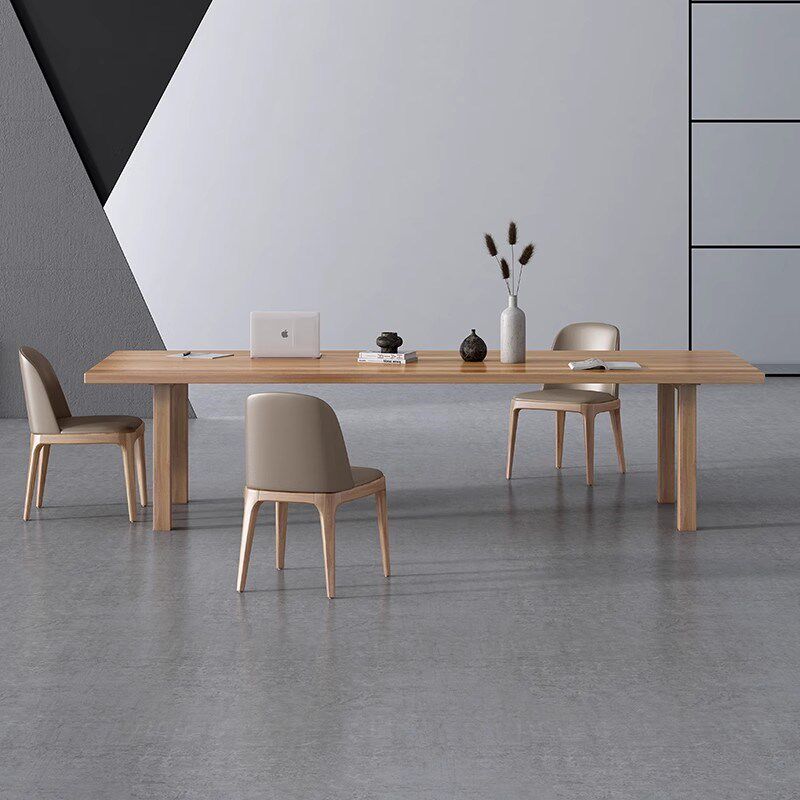 全实木会议桌办公桌大长桌椅组合长条桌工作台电脑桌洽谈桌