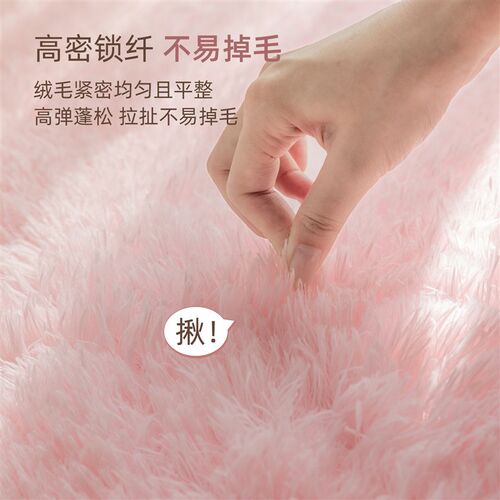 地毯卧室床边毯级感客厅免洗毛绒家用房间沙发长条地垫防滑加厚
