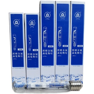 9上海亚明金卤灯泡投光灯管广告牌灯白光光源