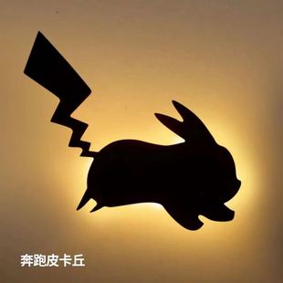 创意猫咪小狗剪影感应灯 动物造型墙壁装饰 夜喂奶灯