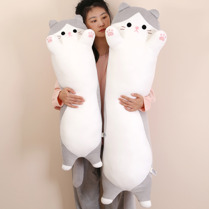 蓝猫猫咪玩偶抱枕睡觉毛绒女生抱睡男生娃娃床上大公仔女孩