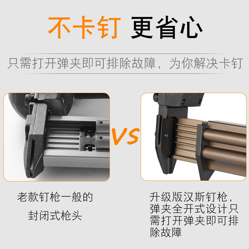 汉斯卡钉直钉枪木工气枪钢钉枪纹钉码钉直枪
