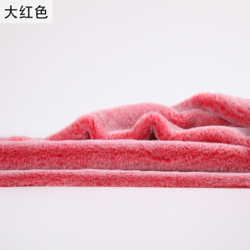 高档染尖仿獭兔毛布料皮草外毛领马甲耳罩领沙发垫面料手工diy