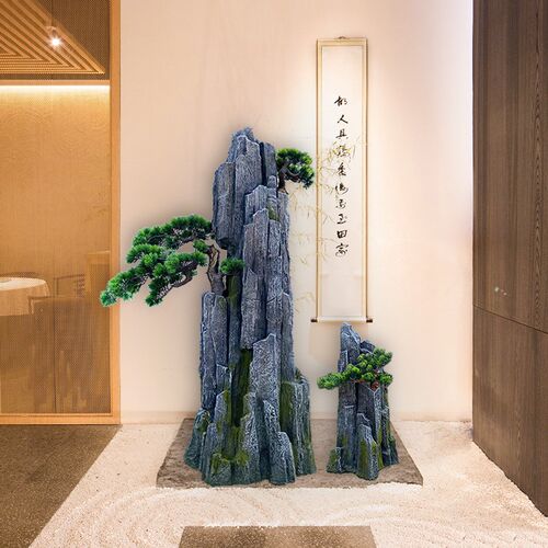 纤维新假山奇石造景斧劈石太湖石阳台庭院园景观虎劈