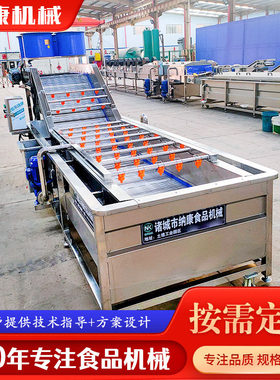 商用白菜娃娃菜气泡清洗机 中央厨房叶菜类清洗设备 大型洗菜机
