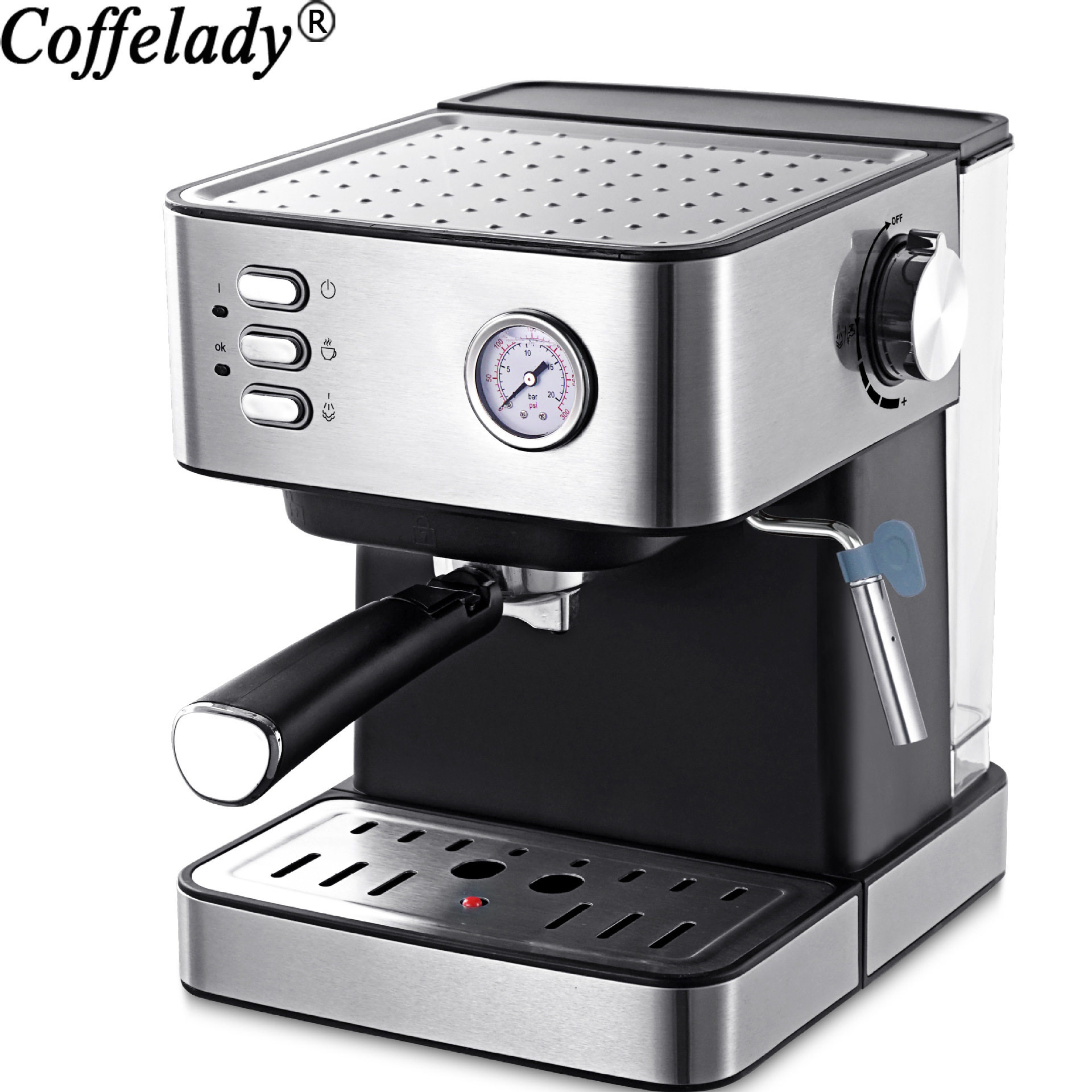 Coffelady15bar半自动意式咖啡机泵压式打奶泡卡布诺奇咖啡机