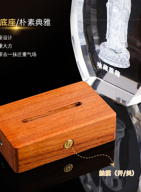 地藏王文殊普贤菩萨像观音佛像孔子水晶摆件玻璃内雕家庭供奉摆设