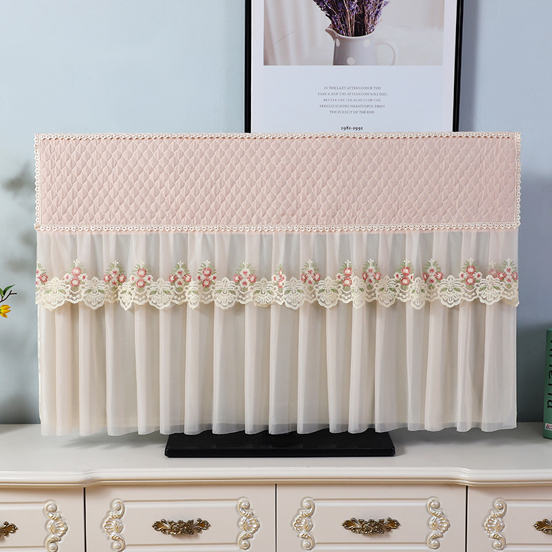 液晶电视机套防尘罩50寸55寸挂式电视柜罩盖布茶几罩套蕾丝餐桌布