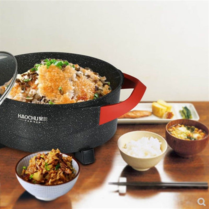 昊厨麦饭石电饭锅锅巴锅电煎锅电热锅无烟不粘电炒锅煲仔饭