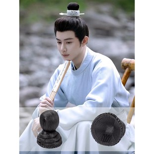 古装汉服明制男士发髻头套抹额网巾假发套一体式发冠网纱束发马尾