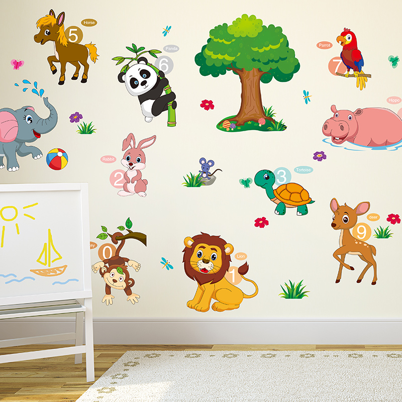 卡通3D立体墙贴画贴纸儿童房宝宝婴儿卧室墙纸自粘墙面装饰画墙画图片
