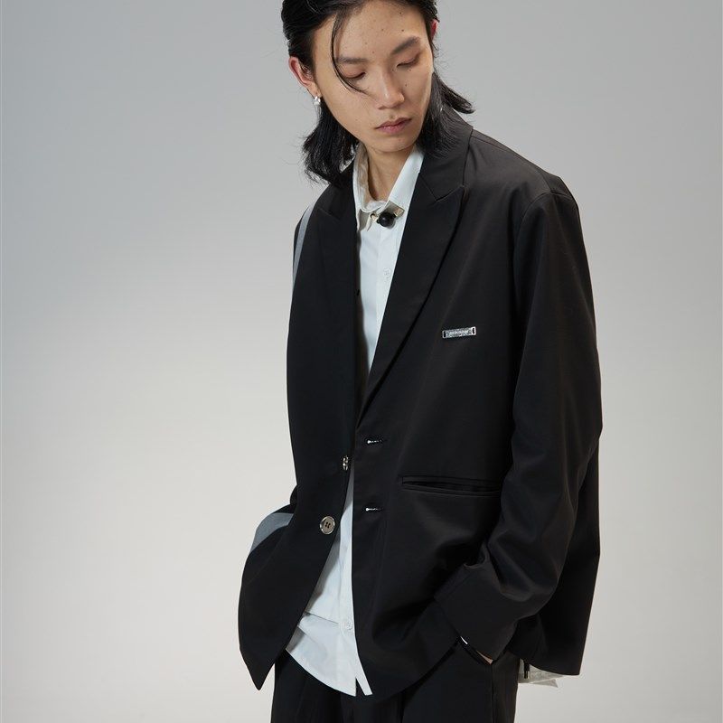 THOS 23SS 金属装饰解构拼接休闲西装小众高级感春夏宽松薄外套男,男装,休闲西服,淘宝优惠券,粉丝福利购,淘宝优惠卷