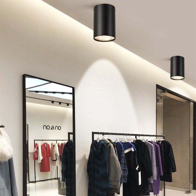 led射灯明装筒灯防眩目全光谱长筒吊线聚光射灯免开孔客厅吸顶灯,家装灯饰光源,明装筒灯,淘宝优惠券,粉丝福利购,淘宝优惠卷