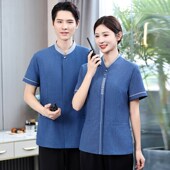 定制套装 保洁工作服女酒店客房服务员短袖 小区物业清洁工作服夏装