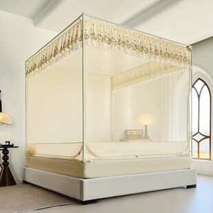 2025新款防摔蚊帐家用卧室1米8乘2米x2米大床a类母婴级床笠款回底