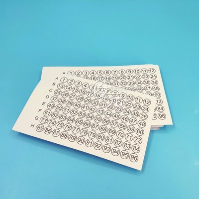 带字96孔封板膜PCR封板膜试验用酶标板白色PVC封板膜100张/包
